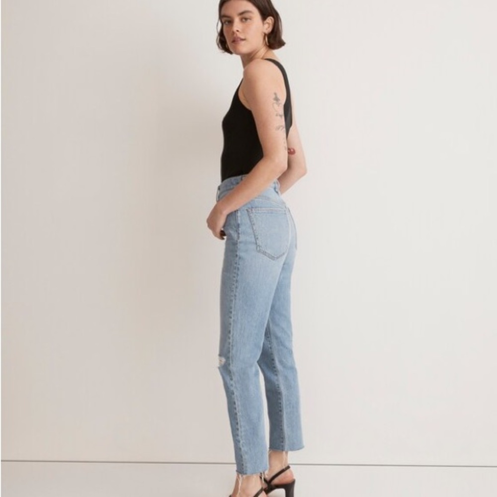 Madewell High Rise Distressed The Perfect Vintage Jean 25T  Light Blue Women's